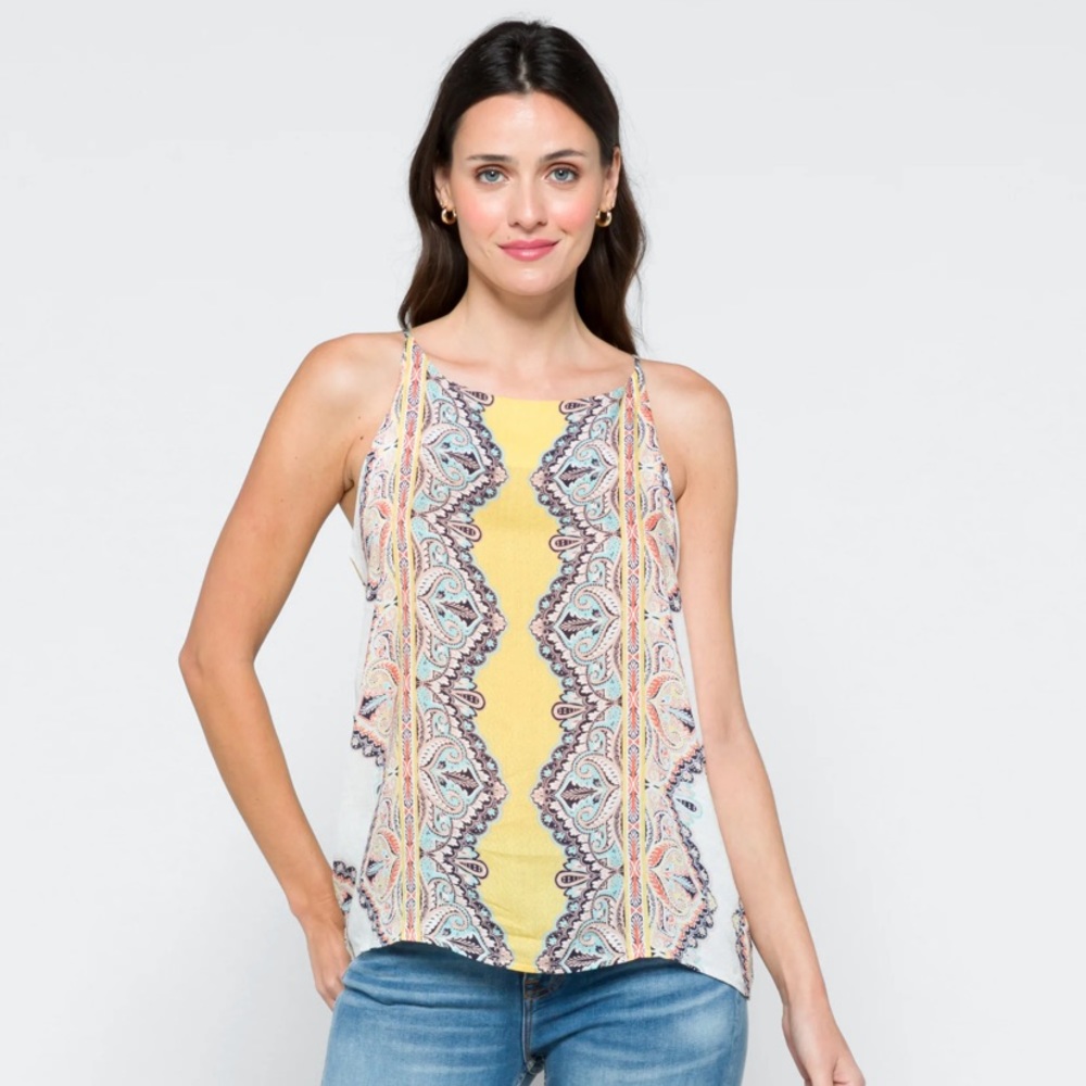 NWT Multicolor yellow tank